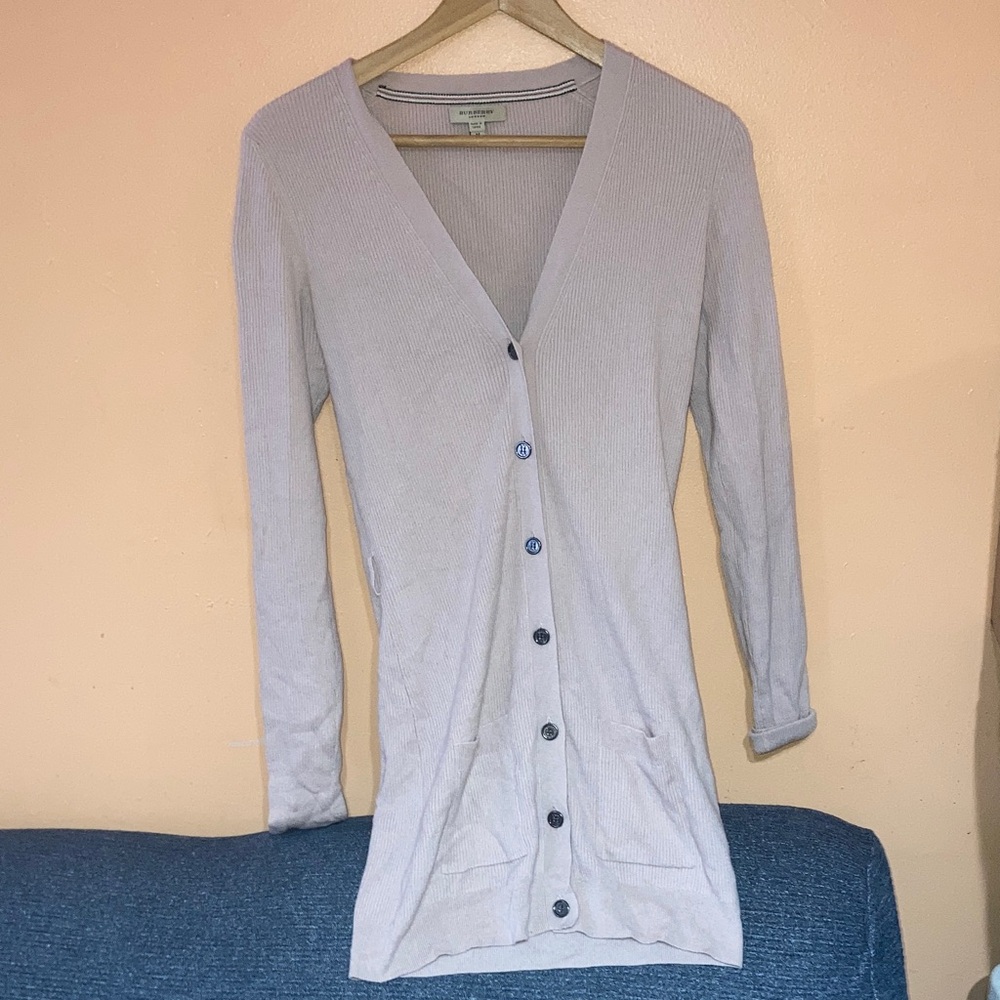 Burberry Light Gray Cardigan